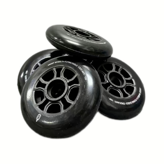 Flying Eagle Crocanti Black 100MM Inline Skate Wheels