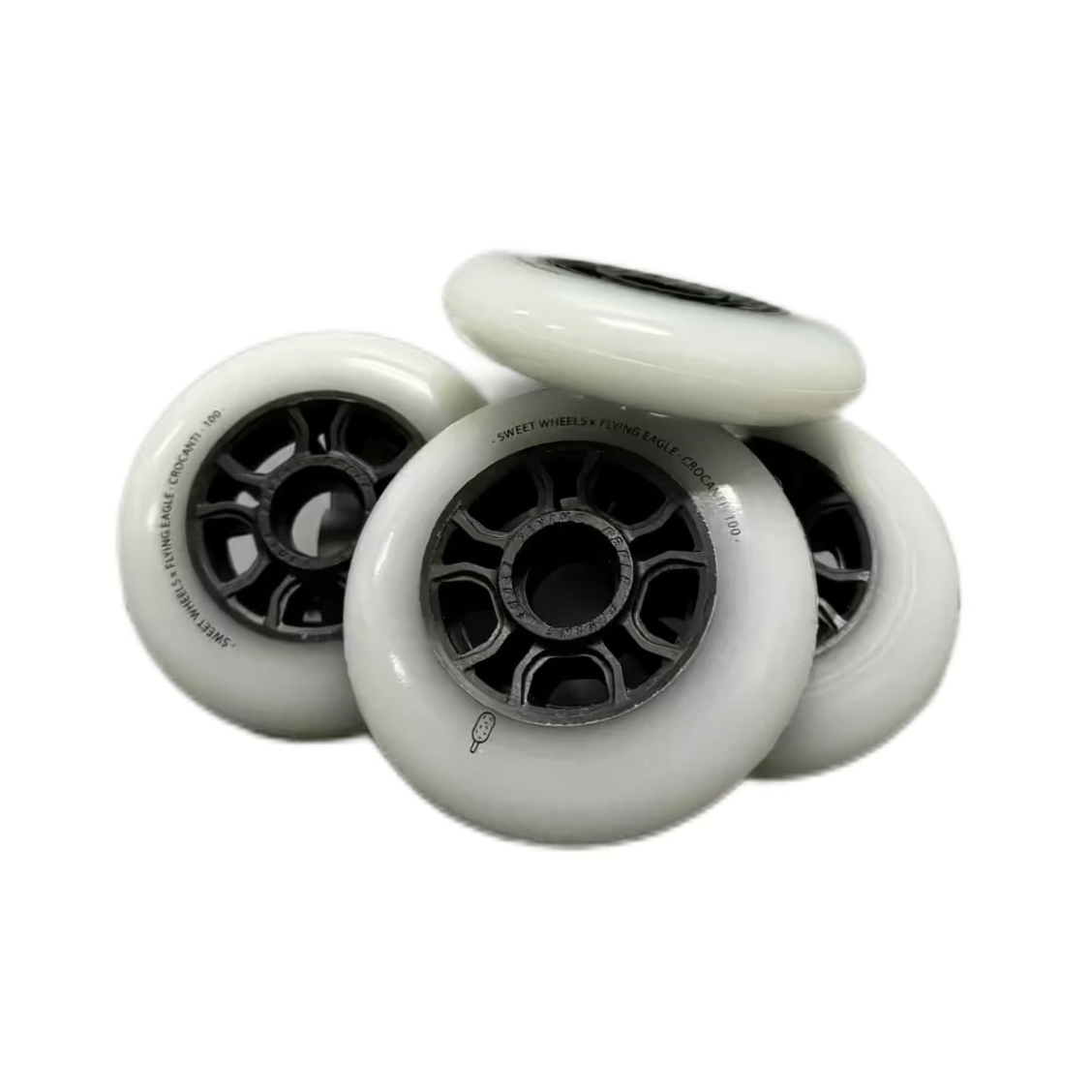 Flying Eagle Crocanti Black 100MM Inline Skate Wheels