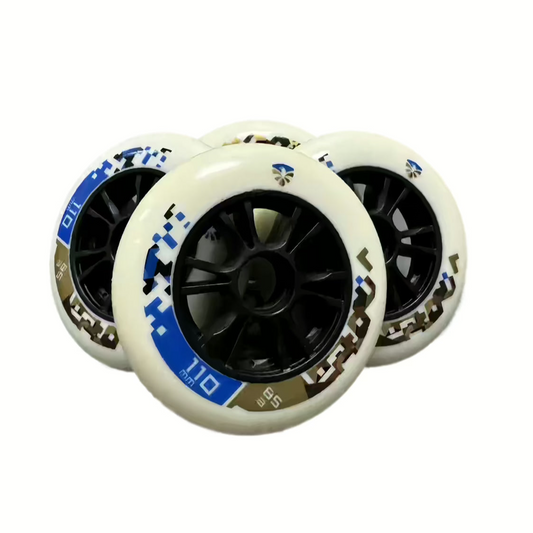 Flying Eagle Speed White/Blue Inline Skate Wheels